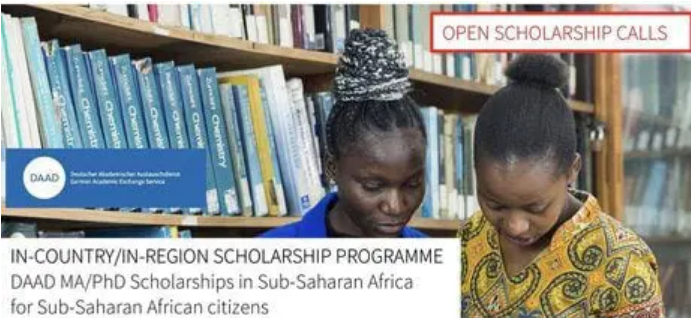 DAAD In-Country/In-Region Masters/PhD Scholarship Programme 2022/2023 for Sub-Saharan African citizens